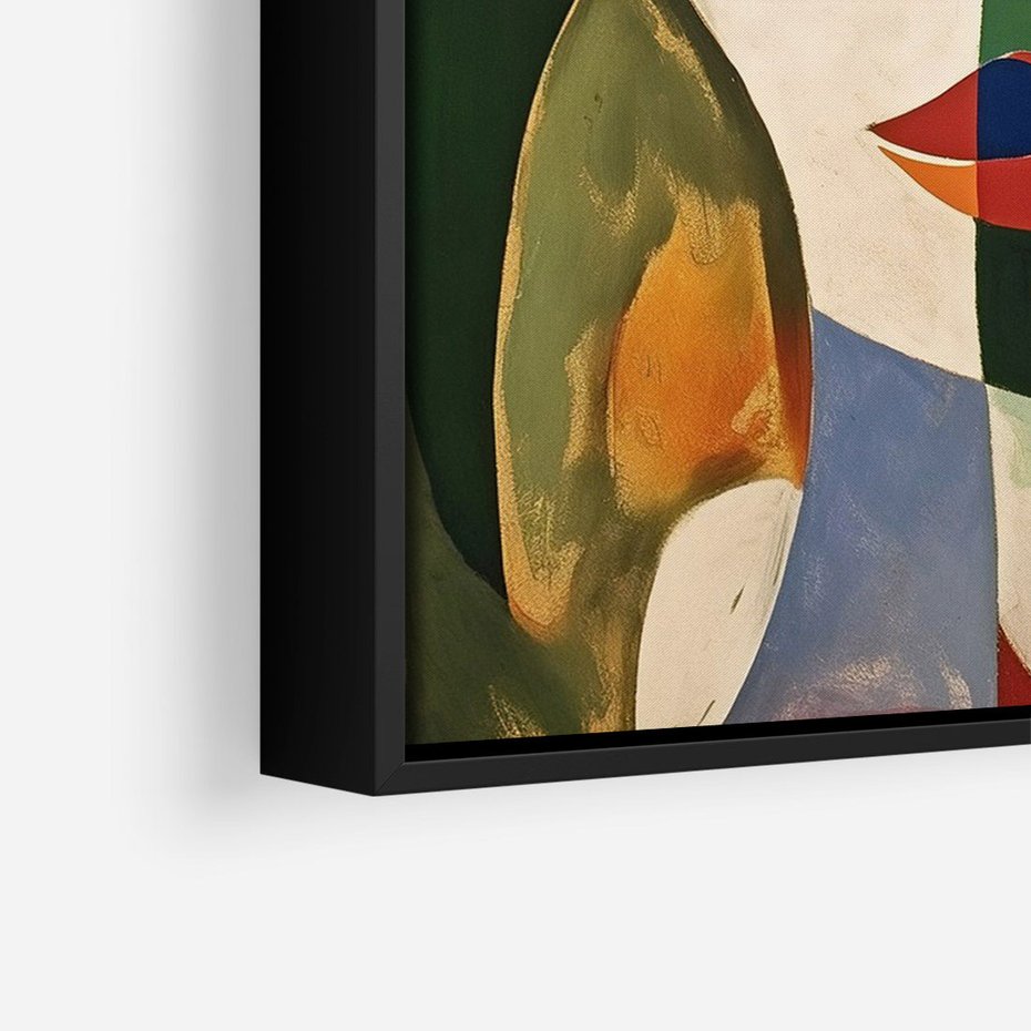 Obraz w ramie 70x100 - Kolorowe Dziwne Wyobrażenia - abstrakcyjny obraz, olejny - rama czarna