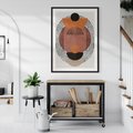Plakat bez ramy 30x40 - Abstrakcja w Odcieniach Brązu i Beżu - geometria, abstrakcyjna grafika