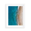 Plakat w ramie 40x50 - Spokój nad morzem - morze, plaża - rama biała