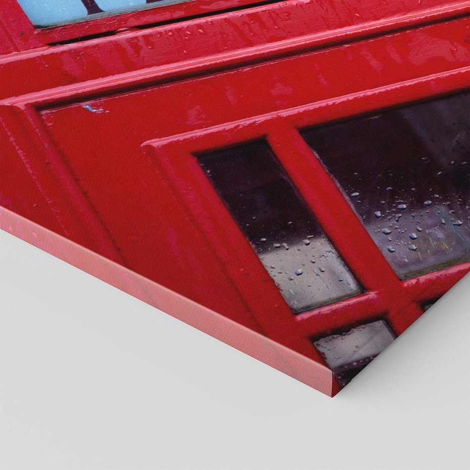 Obraz na płótnie 100x70 - Budka Telefoniczna Londyn - Ikona Brytyjskiego Stylu - budka, telefoniczna