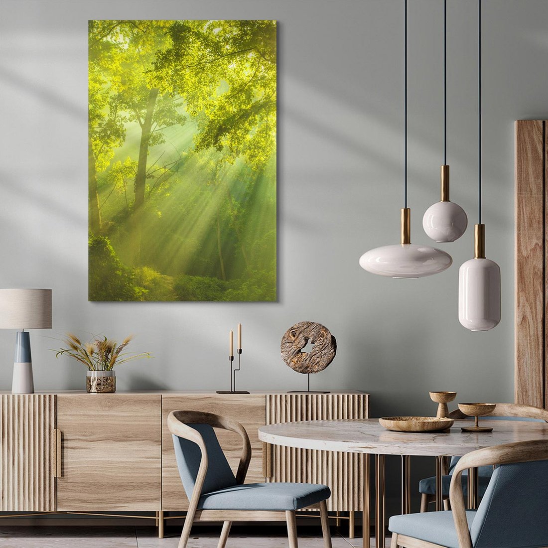 Obraz na płótnie 80x120 - drzewa w harmonii - las, drzewa
