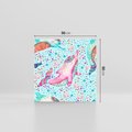 Obraz na płótnie 50x50 - Lekkość W Ruchu - delfin, akwarela