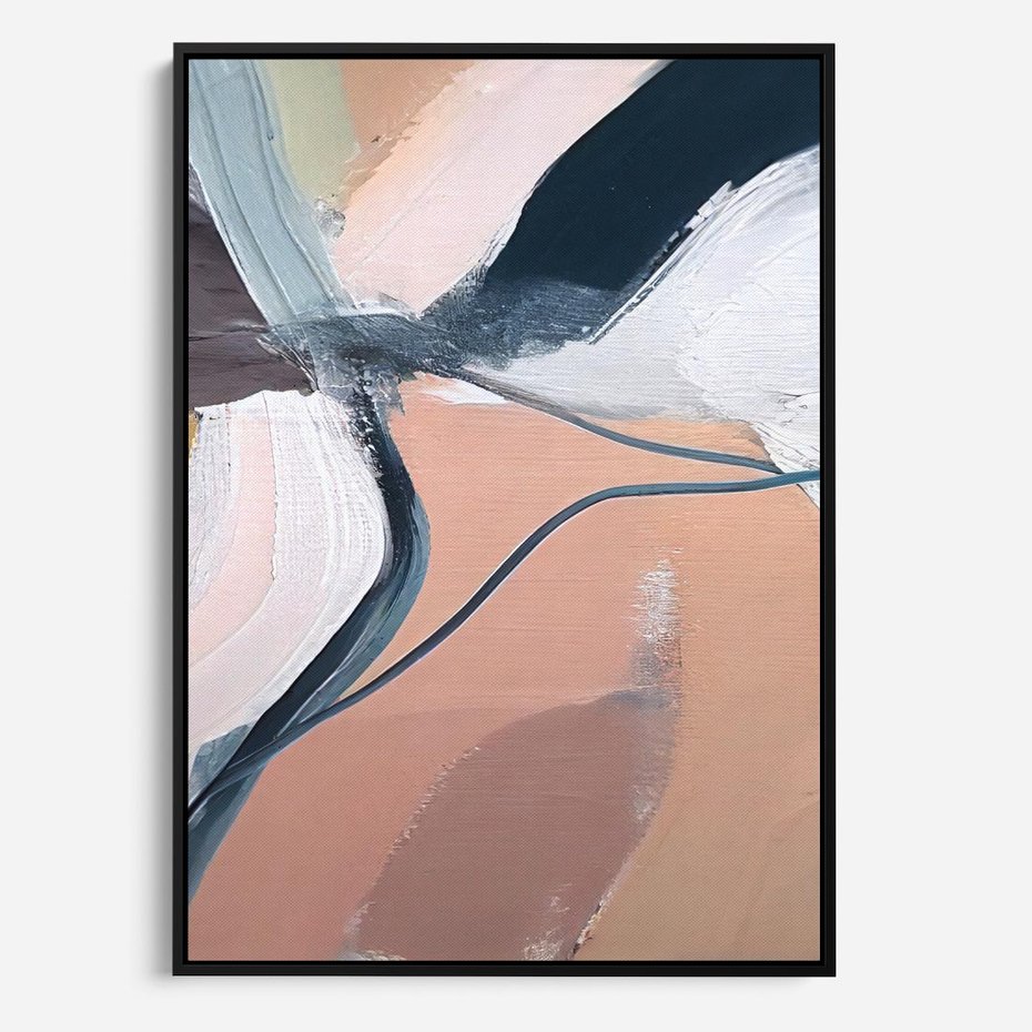 Obraz w ramie 70x100 - Ścieżki Emocji - abstrakcja, farby olejne - rama czarna