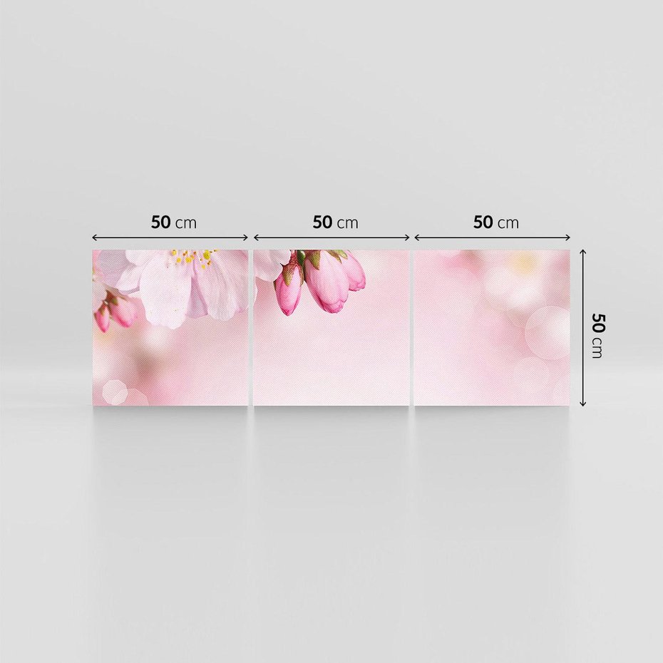 Obraz na płótnie 150x50 - Kwitnąca wiśnia: delikatność natury - kwitnąca, wiśnia