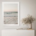 Plakat w ramie 40x50 - Krajobraz Morza i Fal - morze, fale - rama biała