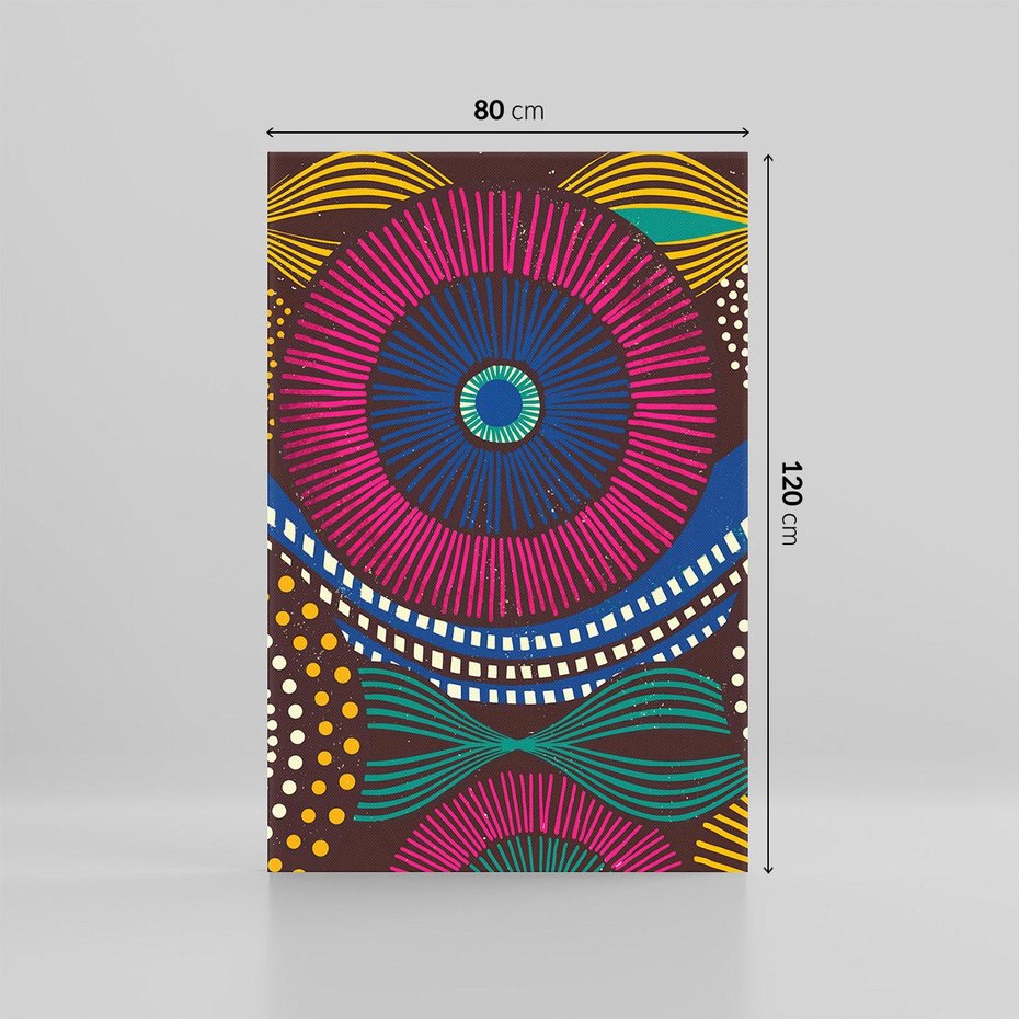 Obraz na płótnie 80x120 - Energia Wzorców - enticzne wzory, kształty