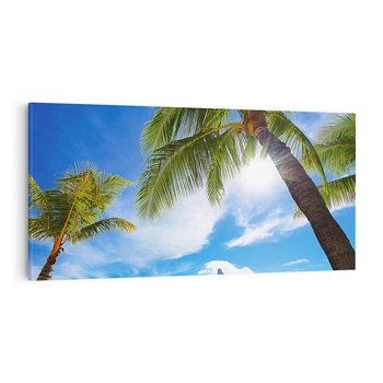 Obraz na płótnie 120x60 - Tropikalne palmy nad oceanem - palmy, ocean