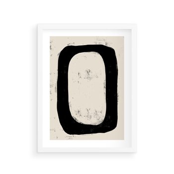 Plakat w ramie 50x70 - Wnętrza Kształtów - abstrakcja, minimalizm - rama biała