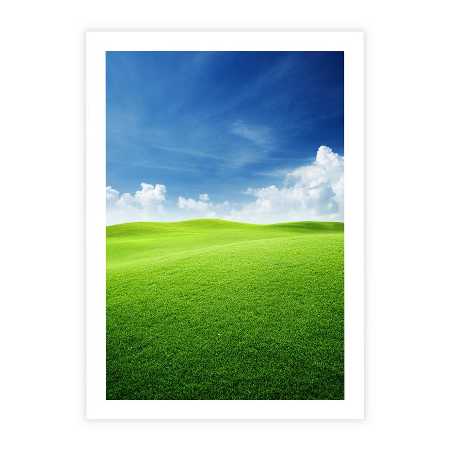 Plakat bez ramy 30x40 - Łąka pod Niebem - łąka, niebo