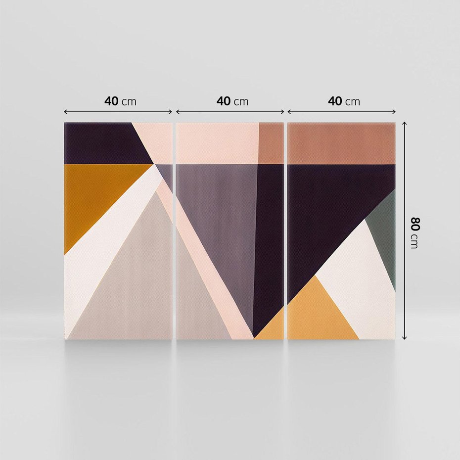 Obraz na płótnie 120x80 - Trójkąty Wnętrz - abstrakcja, geometryczne kształty