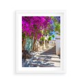 Plakat w ramie 40x50 - Urok Zaklętej Przestrzeni - uliczka, perspektywa - rama biała