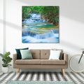 Obraz na płótnie 60x60 - Magia tajlandzkich wodospadów - wodospady, Tajlandia