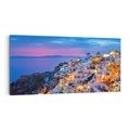 Obraz na płótnie 120x60 - Wyblakłe wspomnienia gwiazd - Santorini, wieczór