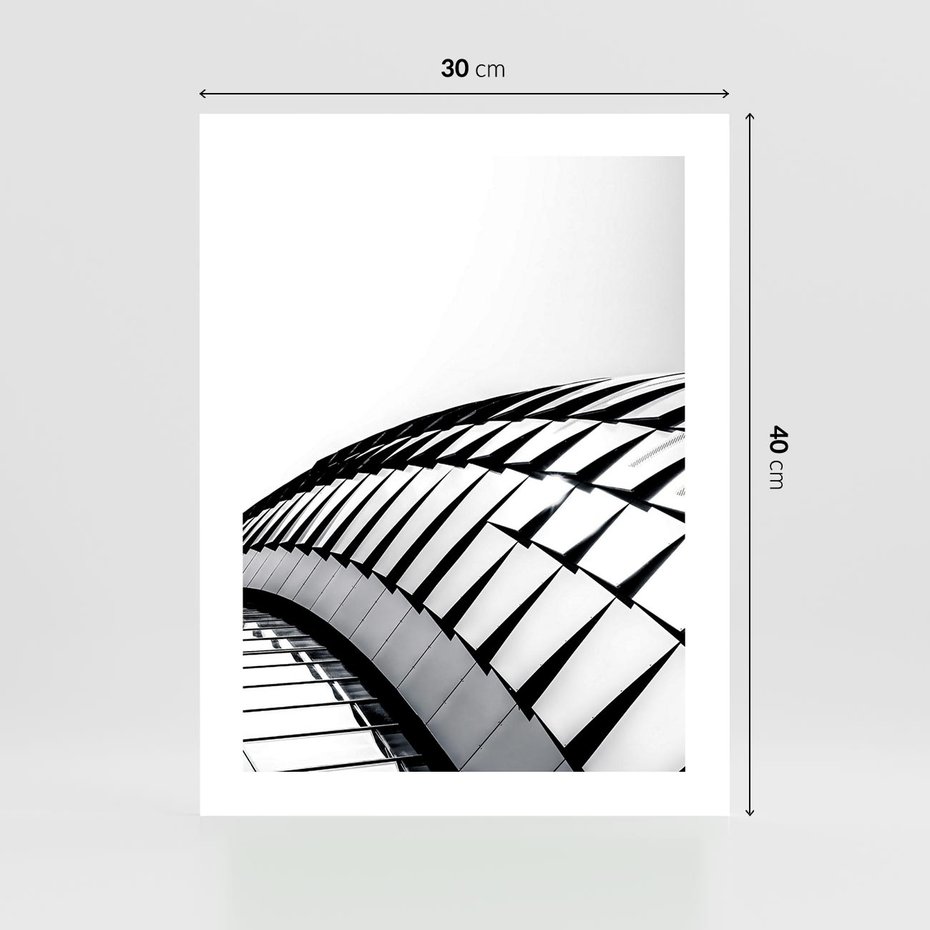 Plakat bez ramy 30x40 - Dynamiczne Kształty - architektura, obłe kształty