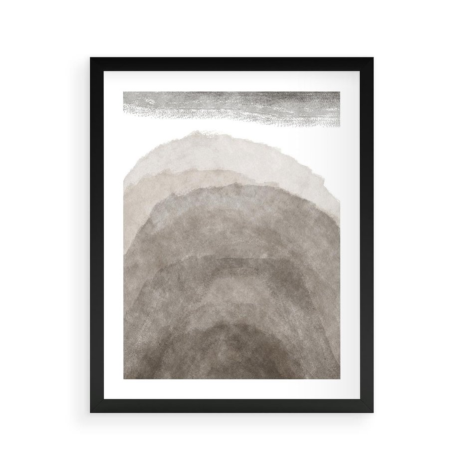 Plakat w ramie 40x50 - Przenikające Kształty - rozmyte cienie, abstrakcja - rama czarna