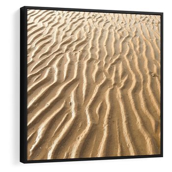 Obraz w ramie 50x50 - Piasek i Nieskończoność - pustynia, piasek - rama czarna