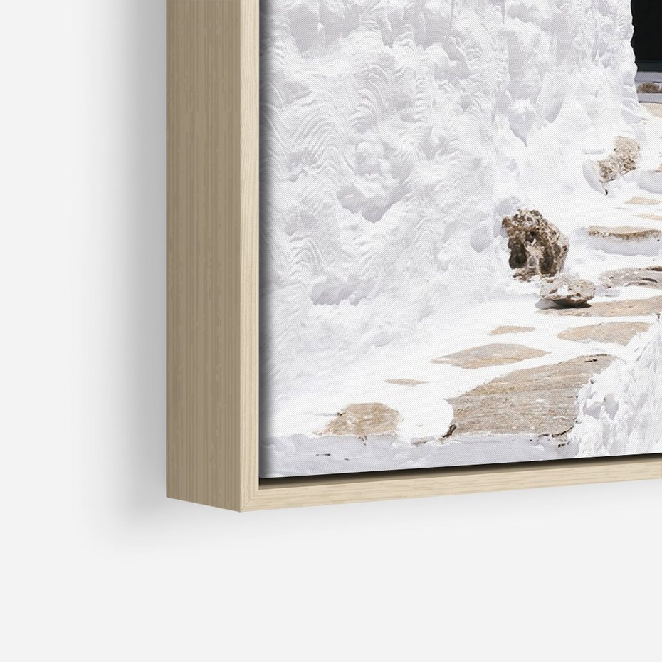 Obraz w ramie 80x120 - Santorini - Grecja błękitem malowana - Santorini, Grecja - rama drewno