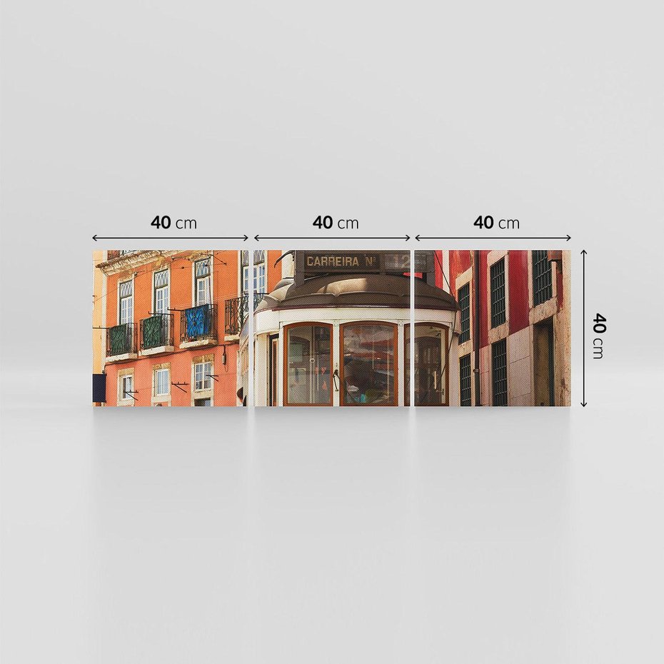 Obraz na płótnie 120x40 - Urok tramwaju w Lizbonie - Lizbona, tramwaj