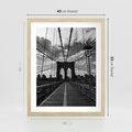 Plakat w ramie 40x50 - Most Nowoczesności - most, nowoczesny - rama drewno