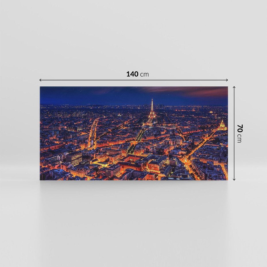 Obraz na płótnie 140x70 - Nocne impresje Paryża - Paryż, noc