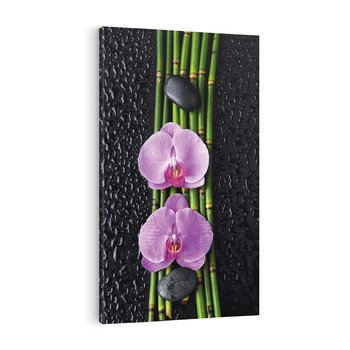 Obraz na płótnie 70x100 - Japońskie Spa w Otoczeniu Storczyków - storczyk, spa