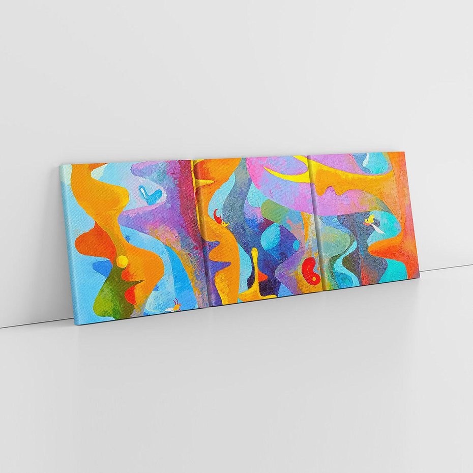 Obraz na płótnie 150x50 - Płomienne Tańce Abstrakcji - energetyczna abstrakcja, dziwne formy