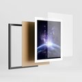 Plakat w ramie 40x50 - Podróż w kosmiczną przestrzeń - kosmos, ziemia - rama czarna