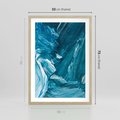 Plakat w ramie 50x70 - Wyrazista abstrakcja w akwareli - abstrakcja, akwarela - rama drewno