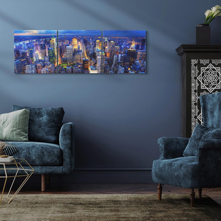 Obraz na płótnie 90x30 - Energia wielkiego miasta - Nowy Jork, NY