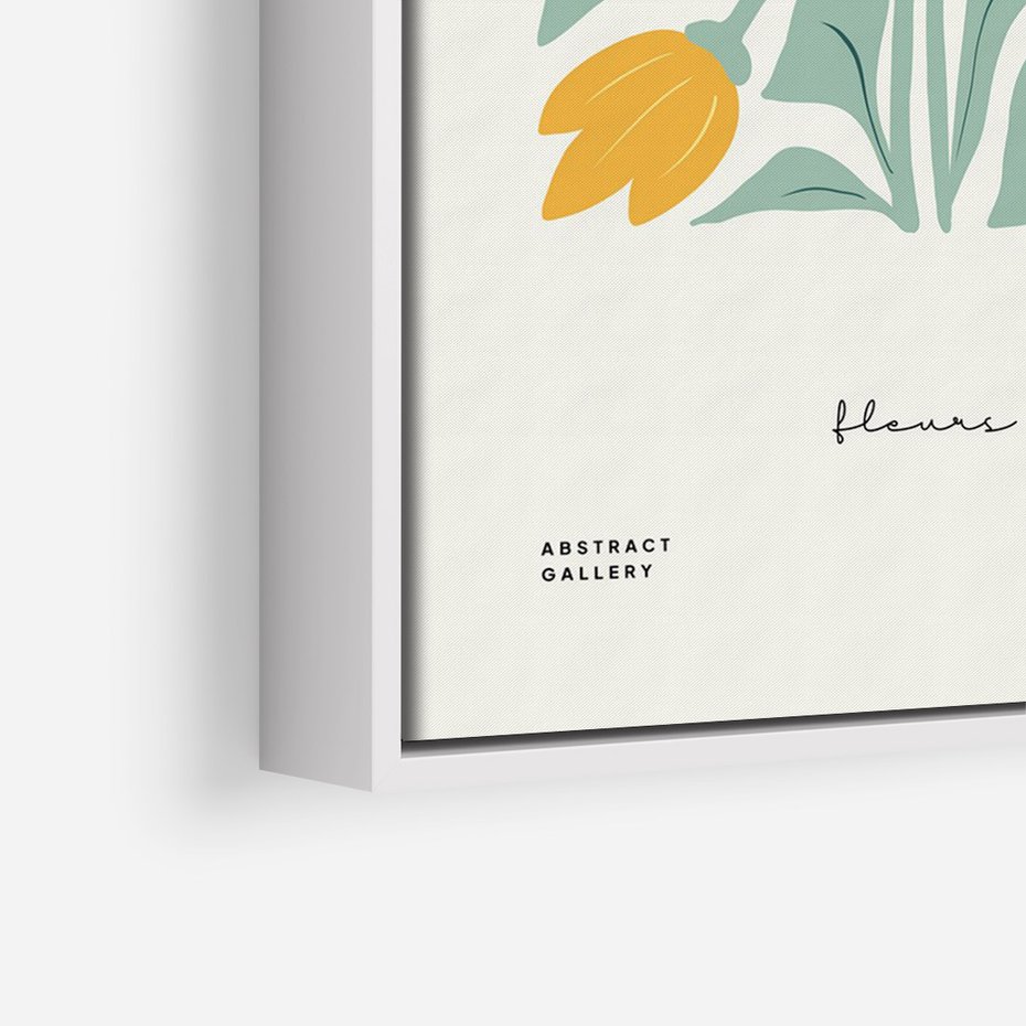 Obraz w ramie 80x120 - Tajemnicza Aura - kwiaty, nowoczesna abstrakcja - rama biała