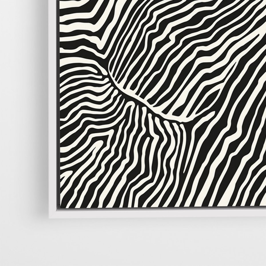 Obraz w ramie 80x120 - Migoczące Kontury - boho plakat, rycina - rama biała