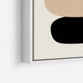Obraz w ramie 70x100 - Zgeometryzowane Kształty - modernistyczny plakat, obłe kształty - rama biała