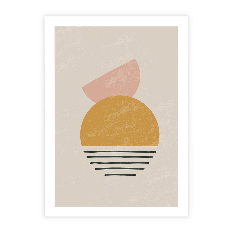 Plakat bez ramy 30x40 - Krótka Forma - abstrakcyjna sztuka, boho kształty