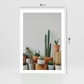 Plakat bez ramy 21x30 - Naturalna Harmonia - kaktusy, liście