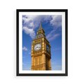 Plakat w ramie 50x70 - Czasowy Symbol - zegar, Big Ben - rama czarna
