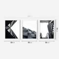 Zestaw obrazy w ramie 50x70 galeria - Miasto, Nowy, Jork, architektura - rama biała