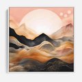 Obraz w ramie 50x50 - Grafika Zachodu - nowoczesna grafika, odcienie pastelowe - rama biała