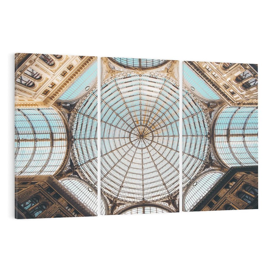 Obraz na płótnie 120x80 - Magia Sklepienia - sklepienie, szklany dach