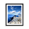 Plakat w ramie 40x50 - Magiczne Widoki - Santorini, perspektywa - rama czarna