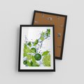 Plakat w ramie 30x40 - Cytrusowa Świeżość - limonki, cytryny - rama czarna