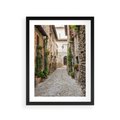 Plakat w ramie 30x40 - Urok Uliczki we Włoszech - uliczka, Włochy - rama czarna