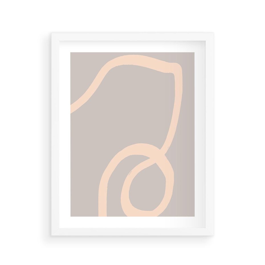 Plakat w ramie 40x50 - Wystylizowana Rewolucja - minimalistyczny obraz, nowoczesny - rama biała