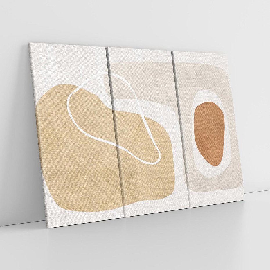 Obraz na płótnie 120x80 - Beżowa Harmonia - abstrakcyjne, nieregularne plamy