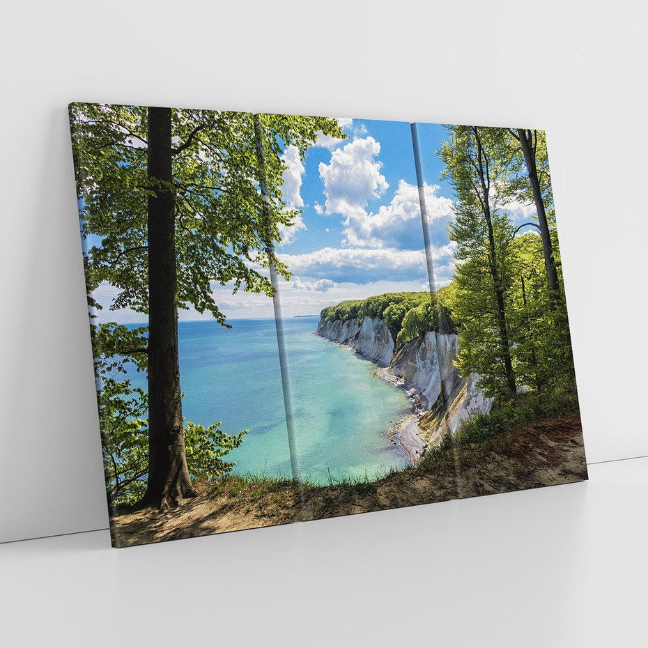 Obraz na płótnie 120x80 - Morze: siła skał na brzegu" - morze, skały