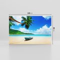 Obraz na płótnie 120x80 - Raj na plaży z palmami - plaża, palma