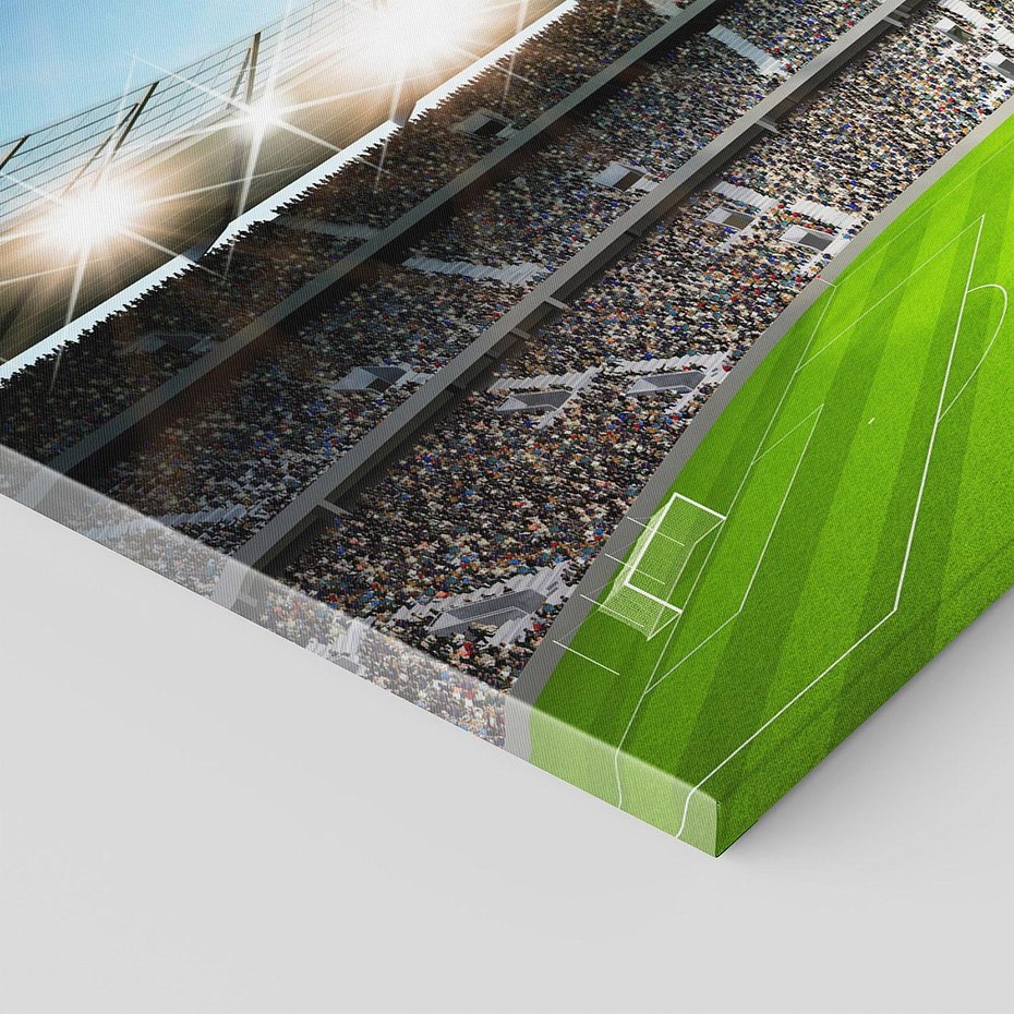 Obraz na płótnie 140x70 - Magia Piłkarskiego Stadionu: Sport i Emocje - stadion, piłka
