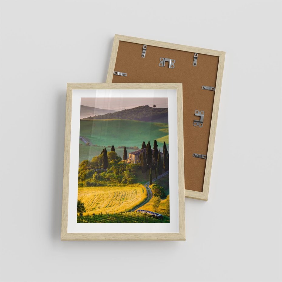 Plakat w ramie 30x40 - Pejzaż w perspektywie - pejzaż, perspektywa - rama drewno