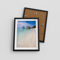 Plakat w ramie 30x40 - Rajski klimat plaży tropikalnej - plaża, tropiki - rama czarna