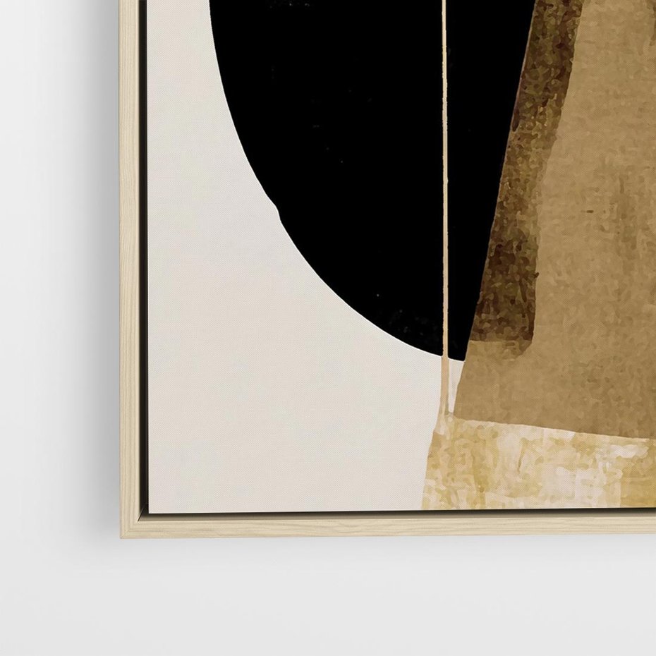 Obraz w ramie 80x80 - Wibracje Barw Ziemi - abstrakcyjny obraz, dziwne formy - rama drewno