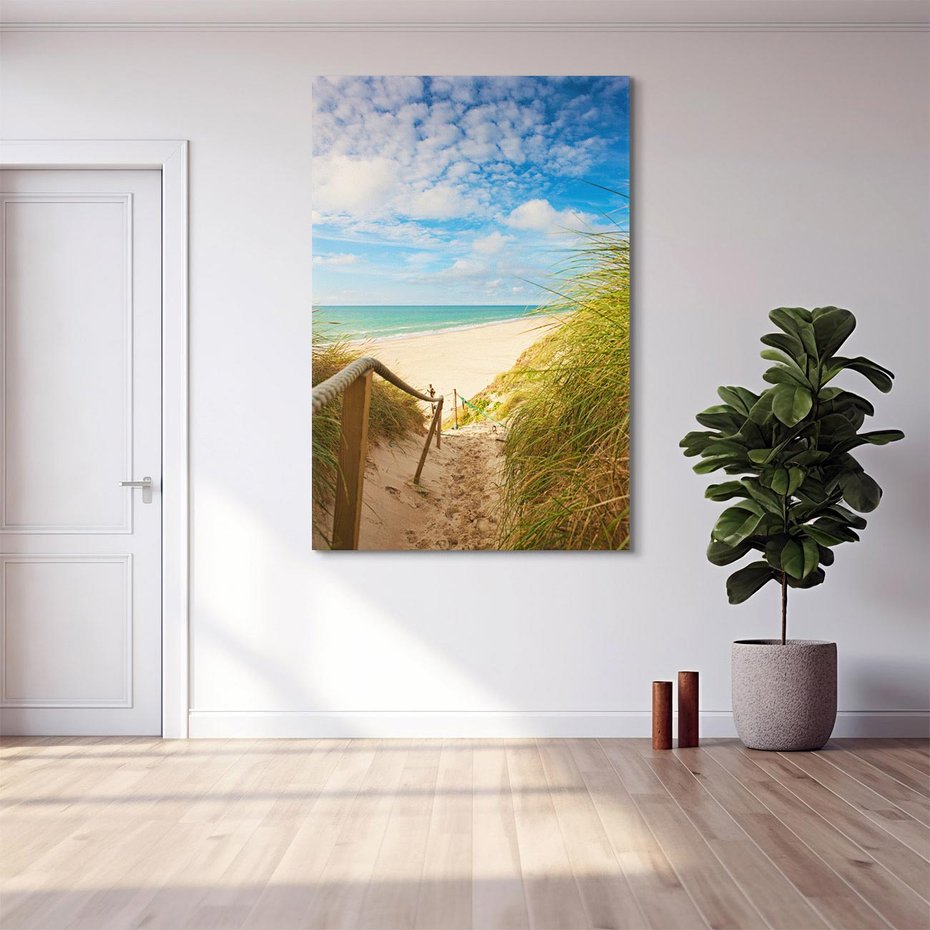 Obraz na płótnie 80x120 - Spokojna plaża nad Bałtykiem - plaża, Bałtyk